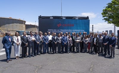 Images of the Tenerife Refinery dismantling ceremony